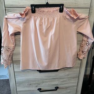 Elegant Pink Off-Shoulder Women's Top